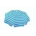 Heininger Holdings Italian 6 ft. Umbrella Acrylic Stripes Turquoise And White - Bar Height Pole 1389